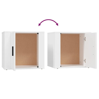 Mesas de cabeceira 2 pcs 50x39x47 cm branco