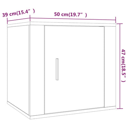 Mesas de cabeceira 2 pcs 50x39x47 cm branco brilhante