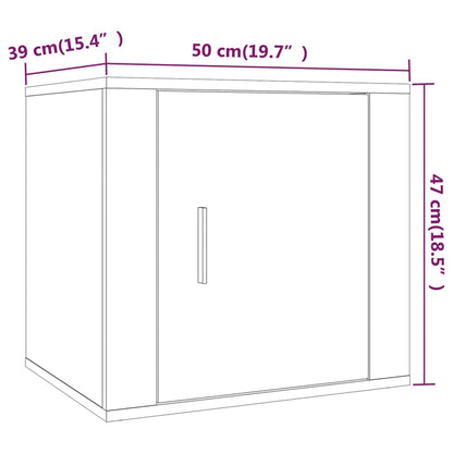 Mesas de cabeceira 2 pcs 50x39x47 cm cor carvalho fumado