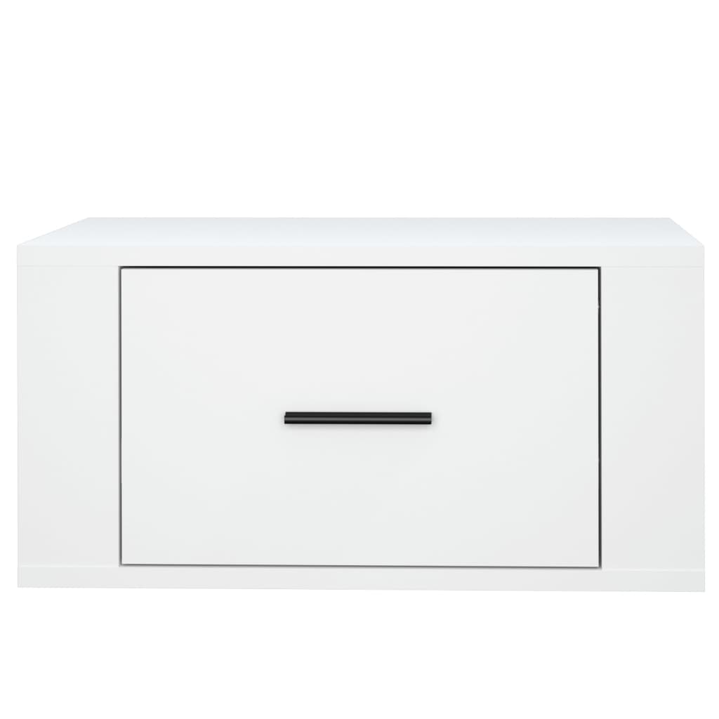 Mesa de cabeceira de parede 50x36x25 cm branco