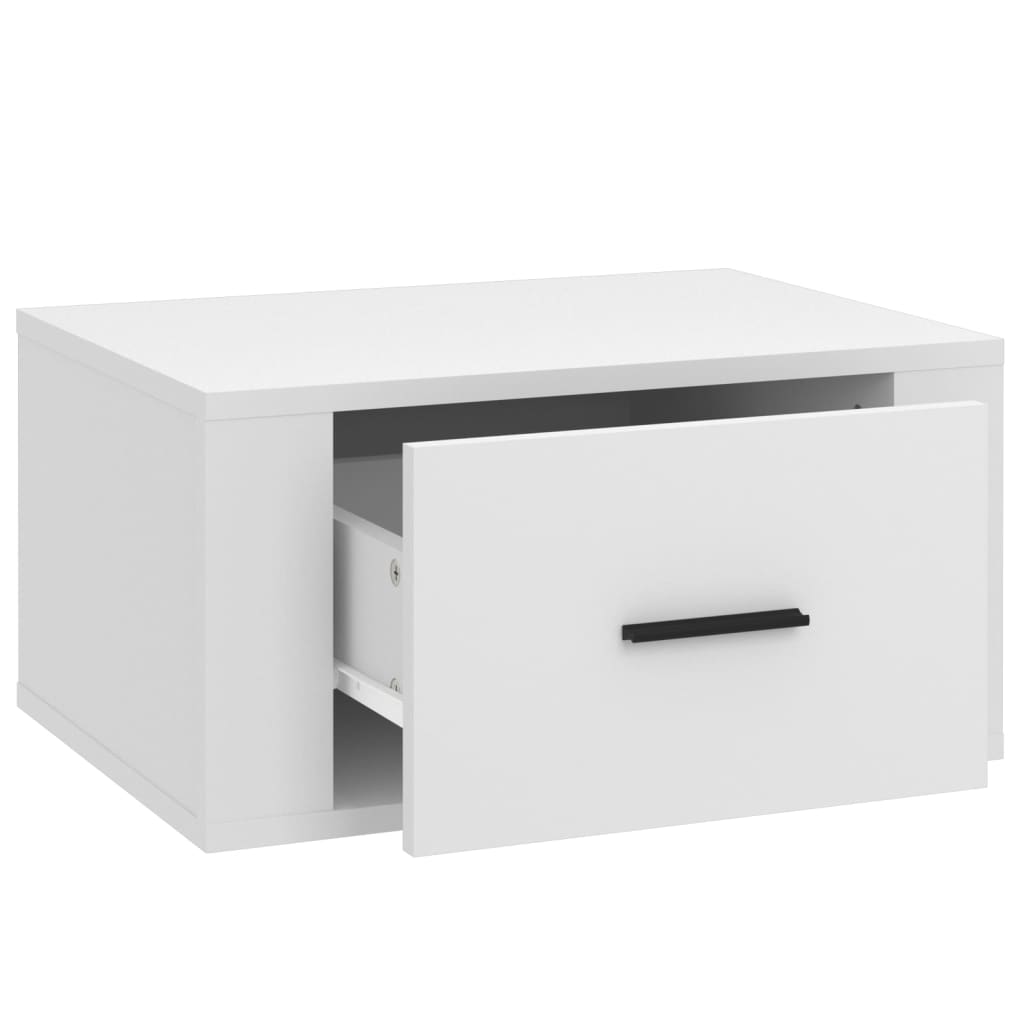 Mesa de cabeceira de parede 50x36x25 cm branco