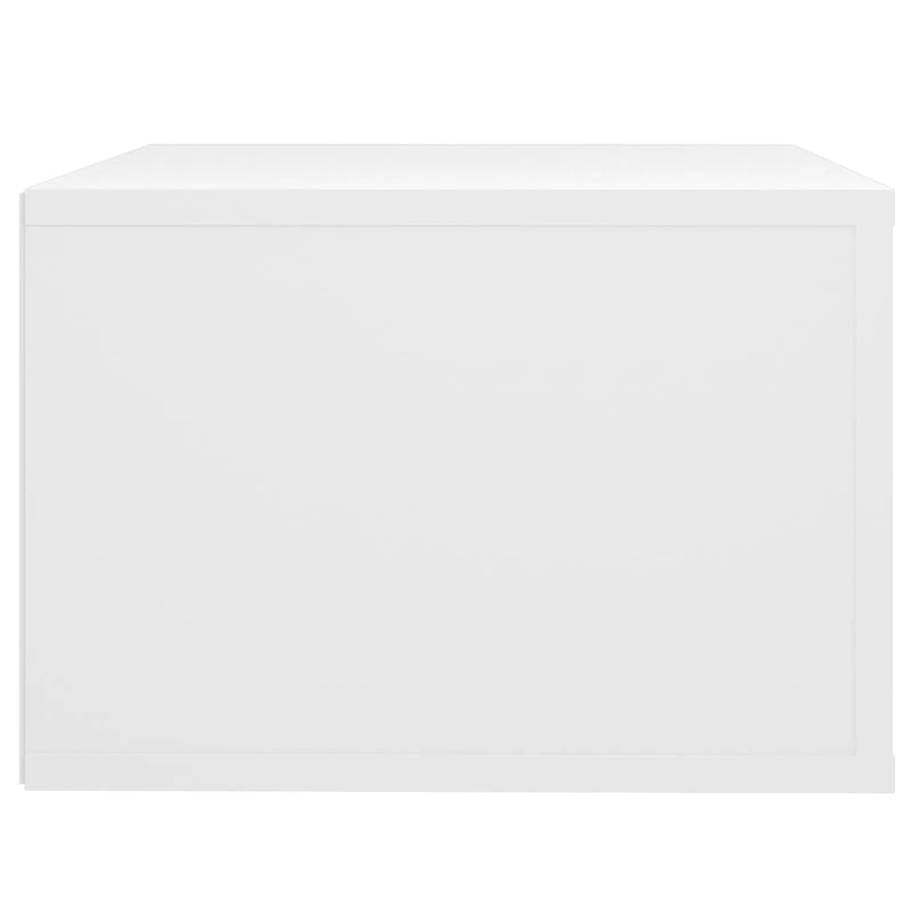 Mesa de cabeceira de parede 50x36x25 cm branco