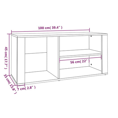 Sapateira Loures - Com 3 Compartimentos - Cor Branco - 100x35x45 cm - Derivados de Madeira - Design Minimalista