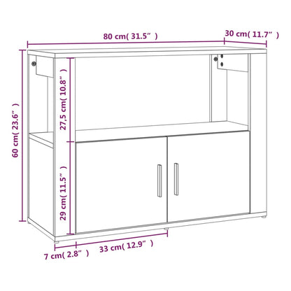 Aparador Sado de 80 cm - Branco - Design Moderno