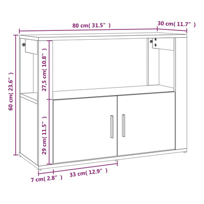 Aparador Sado de 80 cm - Cinzento - Design Moderno