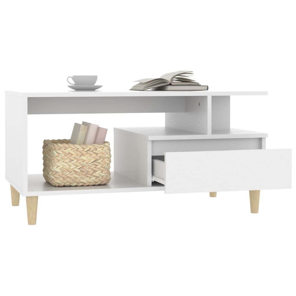 Mesa de centro 90x49x45 cm derivados de madeira branco