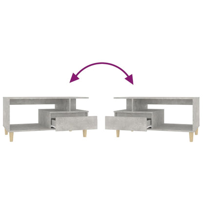 Mesa de centro 90x49x45 derivados de madeira cinzento cimento