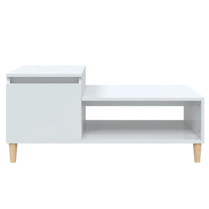 Mesa de centro 100x50x45 cm derivados madeira branco brilhante