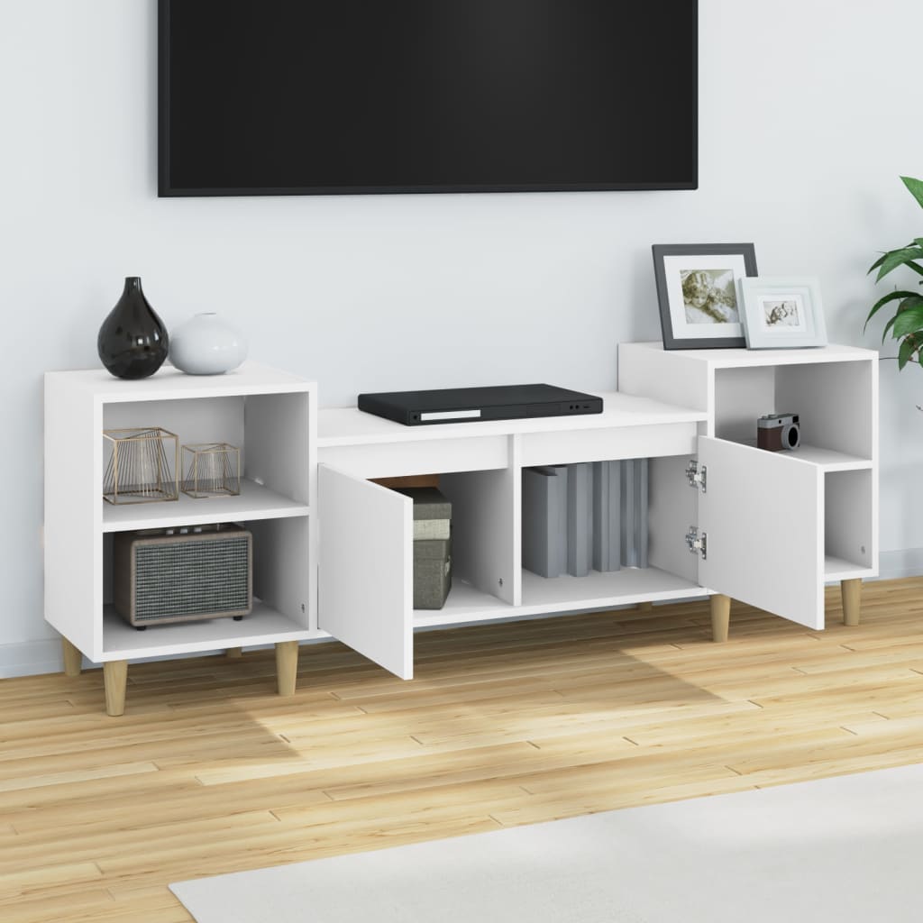 Móvel de TV Malva de 160 cm - Branco - Design Moderno