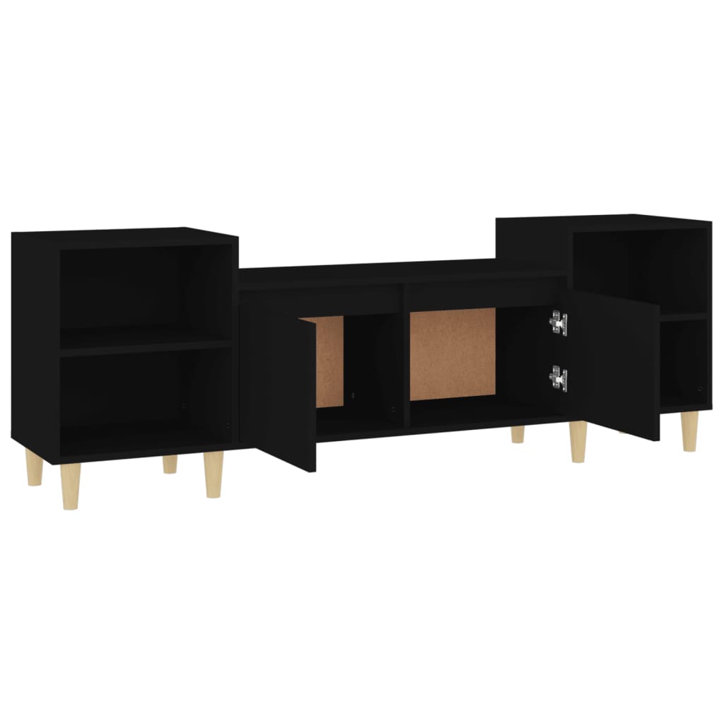 Móvel de TV Malva de 160 cm - Preto - Design Moderno