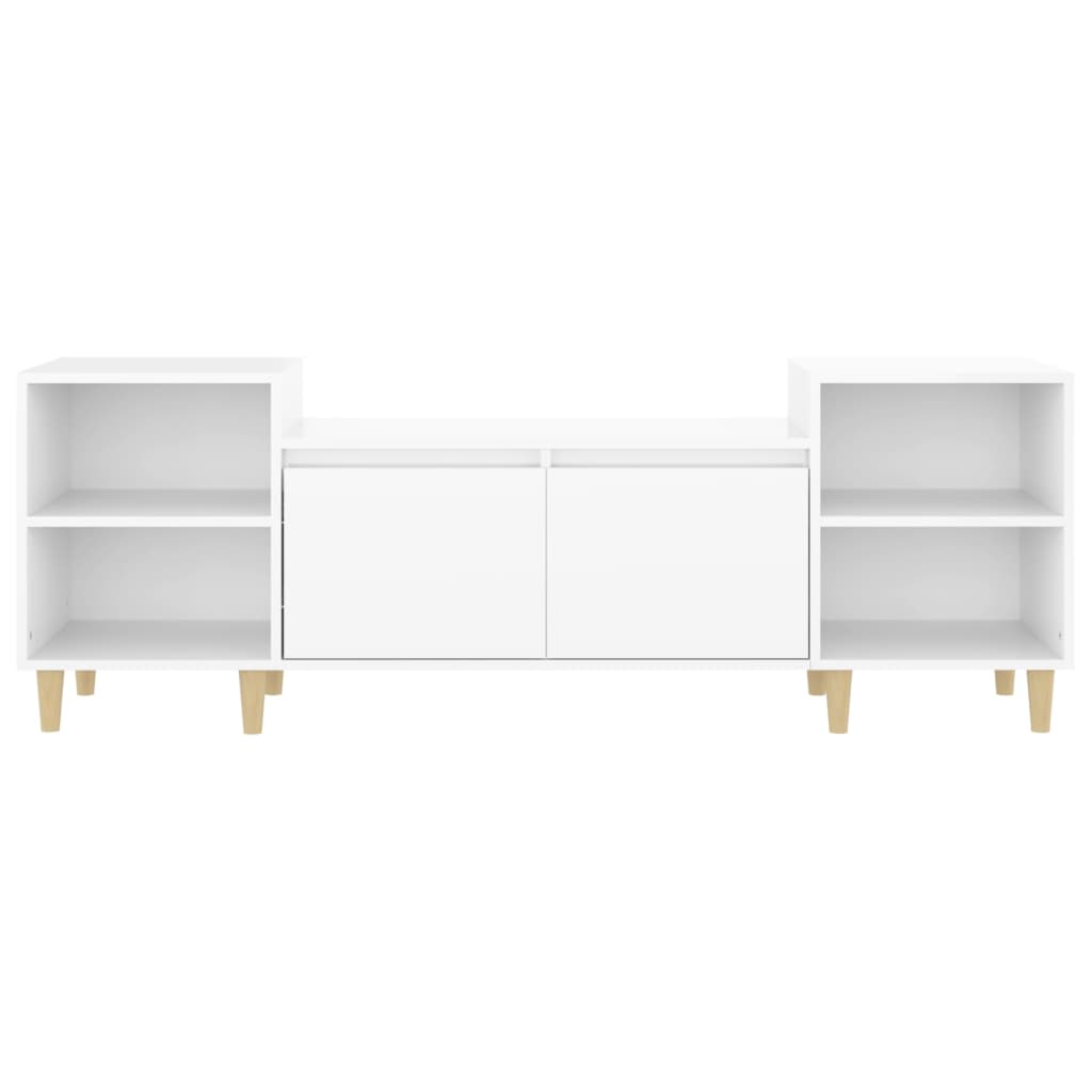 Móvel de TV Malva de 160 cm - Branco Brilhante - Design Moderno