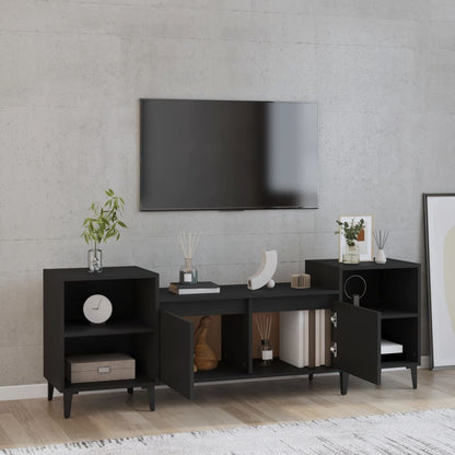 Móvel de TV Lotus de 160 cm - Preto - Design Moderno