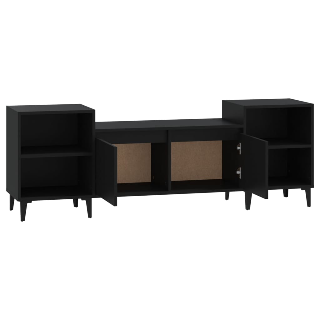 Móvel de TV Lotus de 160 cm - Preto - Design Moderno