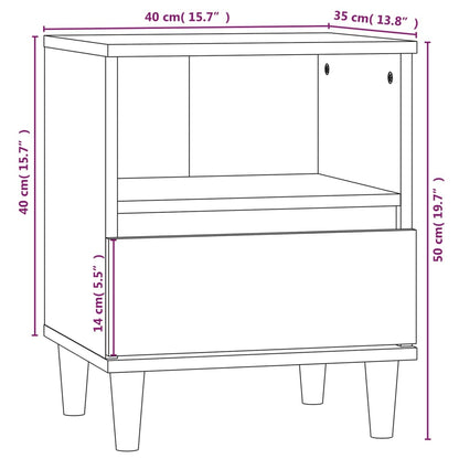 Mesas de cabeceira 2 pcs 40x35x50 cm branco