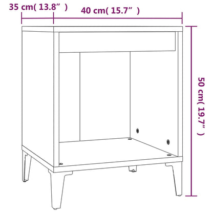 Mesas de cabeceira 2 pcs 40x35x50 cm carvalho sonoma