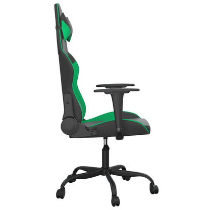 Cadeira gaming couro artificial preto e verde