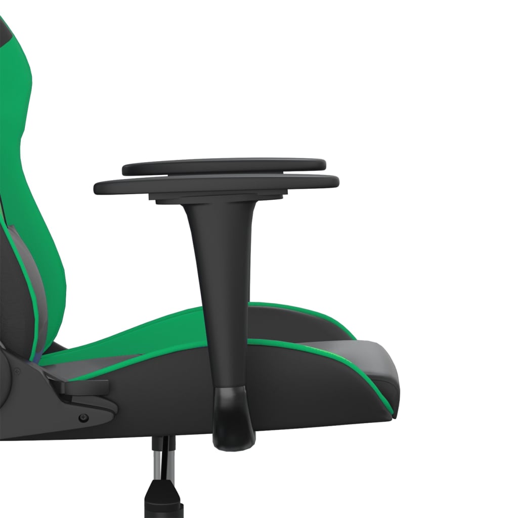 Cadeira gaming couro artificial preto e verde