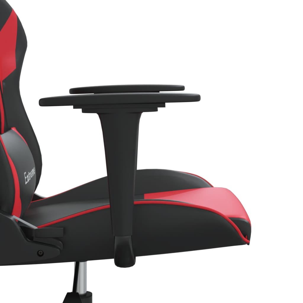 Cadeira gaming couro artificial preto e vermelho