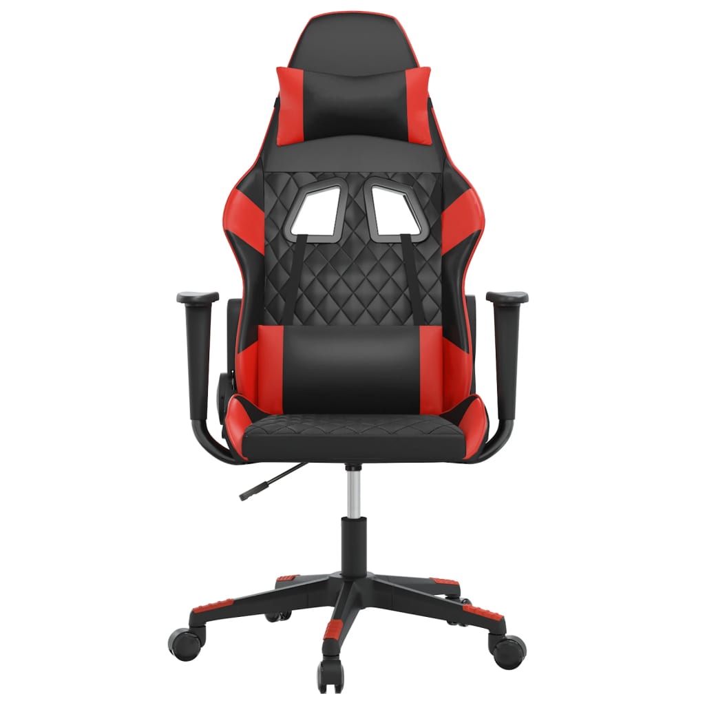 Cadeira de gaming couro artificial preto e vermelho