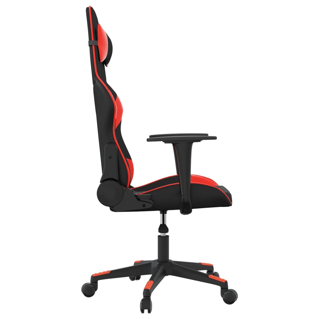 Cadeira de gaming couro artificial preto e vermelho