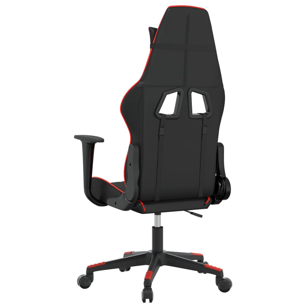 Cadeira de gaming couro artificial preto e vermelho