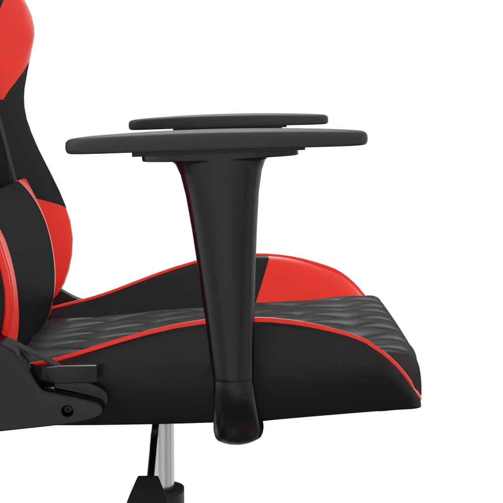 Cadeira de gaming couro artificial preto e vermelho