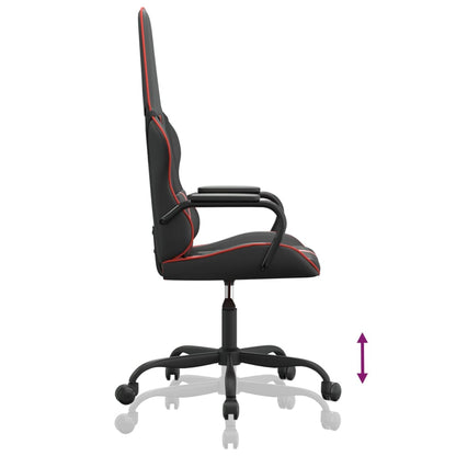 Cadeira de gaming couro artificial preto e vermelho