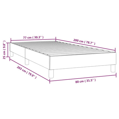 Estrutura de cama em tecido 80x200 cm cinzento-escuro