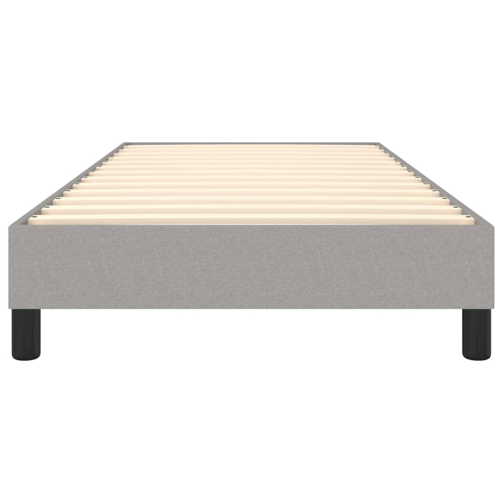 Estrutura de cama com molas 90x190 cm tecido cinza-claro