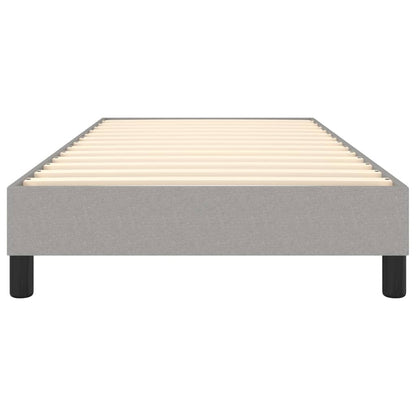 Estrutura de cama com molas 90x190 cm tecido cinza-claro