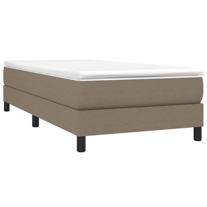 Estrutura de cama 90x190 cm tecido cinza-acastanhado