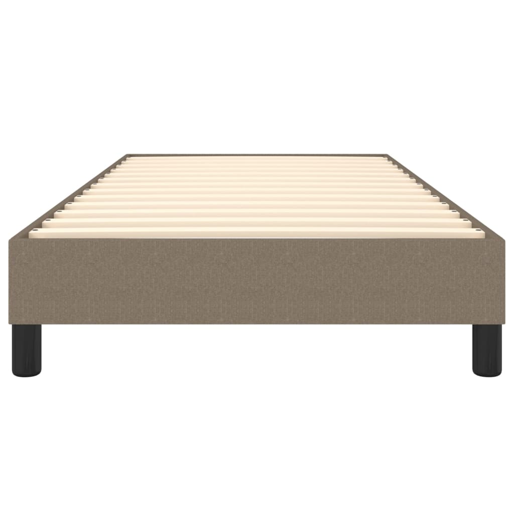 Estrutura de cama 90x190 cm tecido cinza-acastanhado