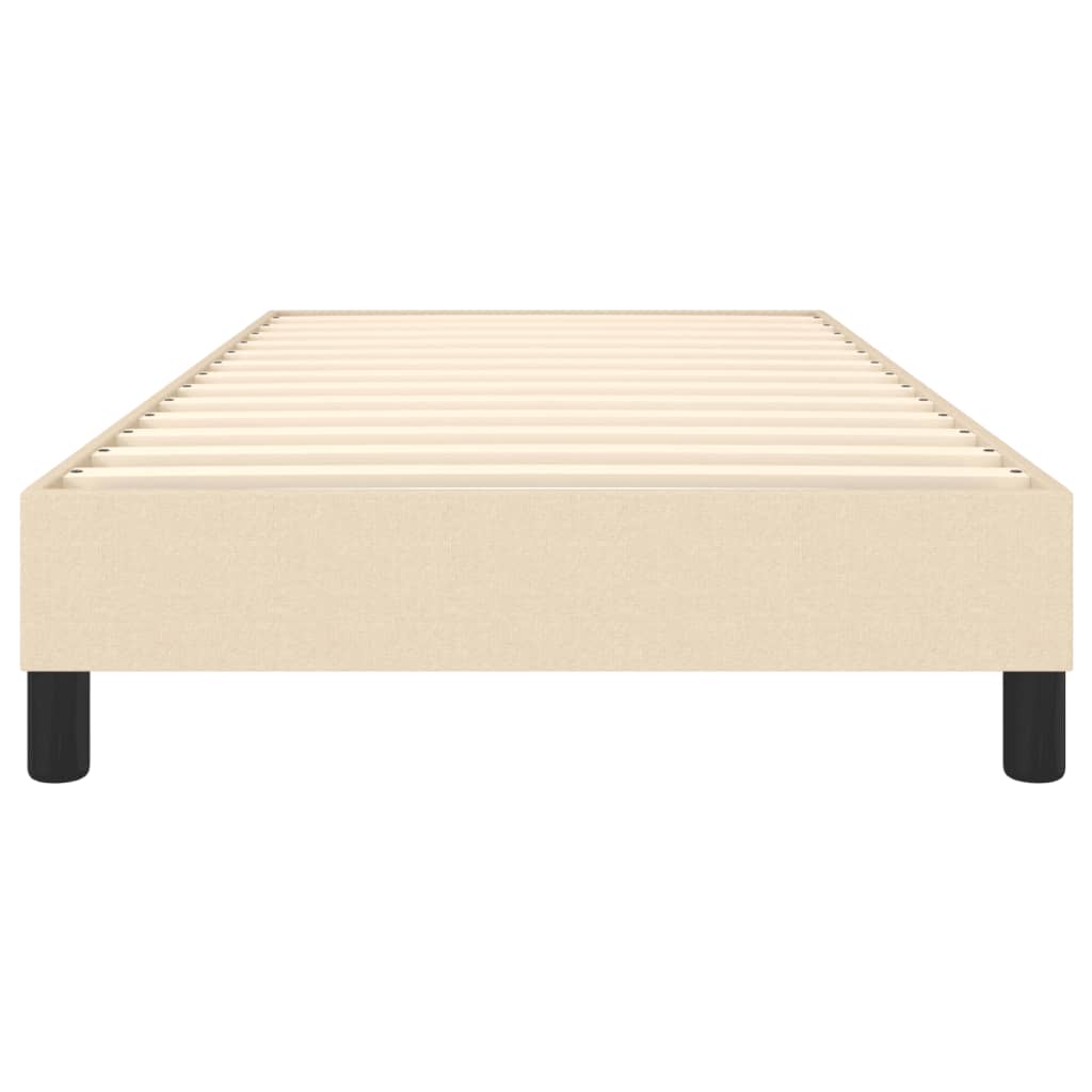 Estrutura de cama 90x190 cm tecido cor creme