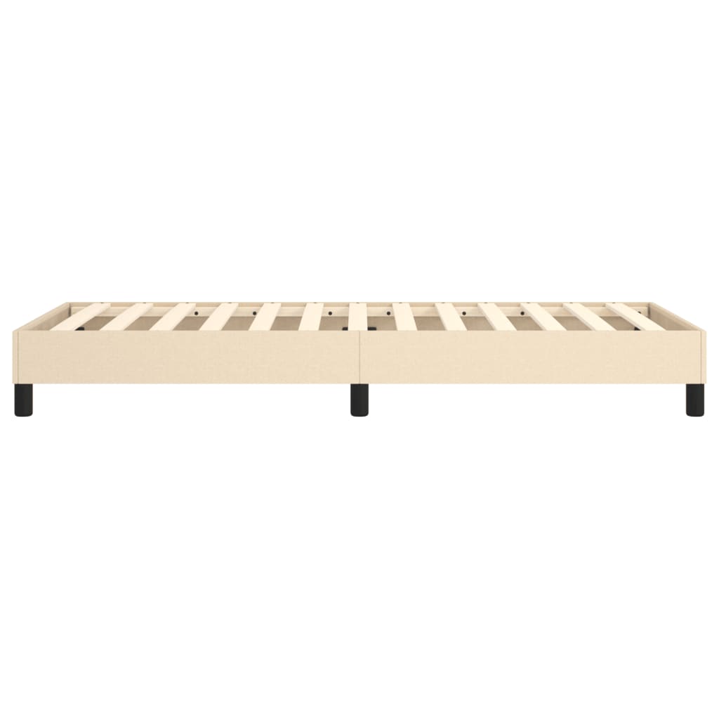 Estrutura de cama 90x190 cm tecido cor creme