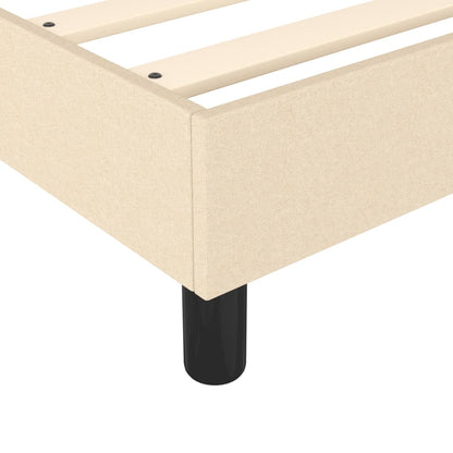 Estrutura de cama 90x190 cm tecido cor creme