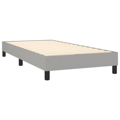 Estrutura de cama 100x200 cm tecido cinza-claro