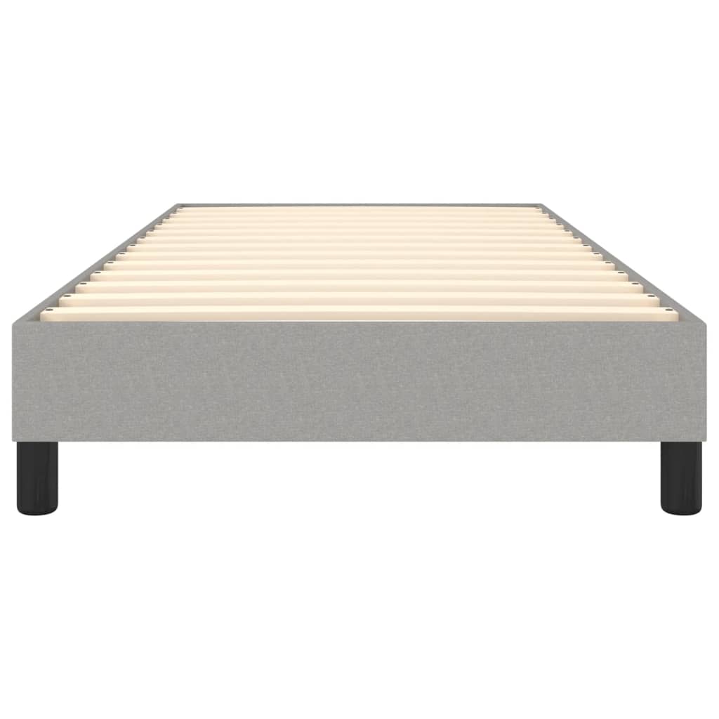 Estrutura de cama 100x200 cm tecido cinza-claro