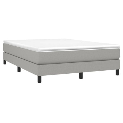 Estrutura de cama 140x190 cm tecido cinza-claro