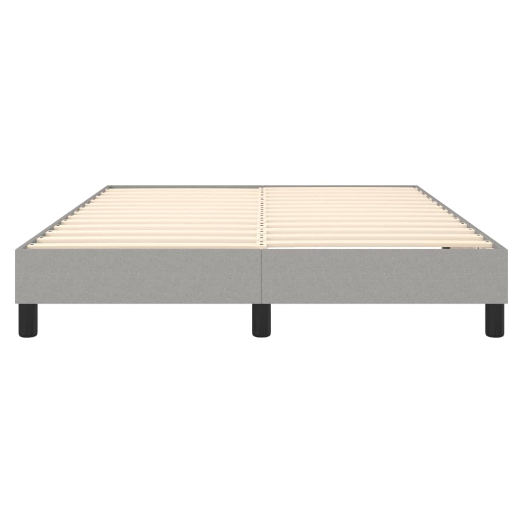 Estrutura de cama 140x190 cm tecido cinza-claro