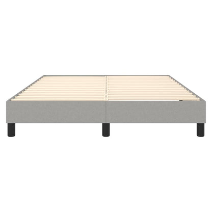 Estrutura de cama 140x190 cm tecido cinza-claro