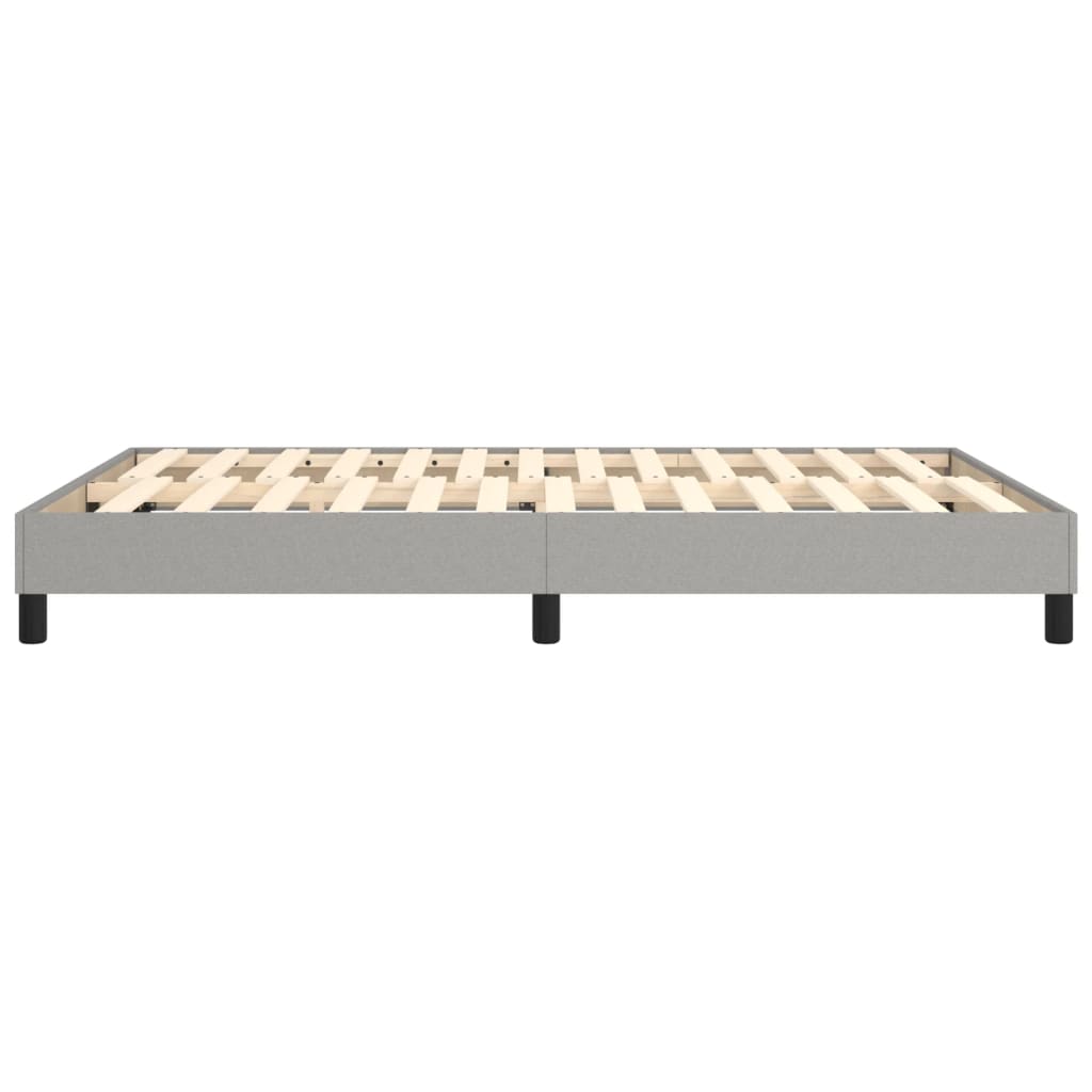 Estrutura de cama 140x190 cm tecido cinza-claro