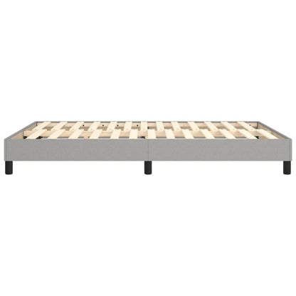 Estrutura de cama 140x190 cm tecido cinza-claro