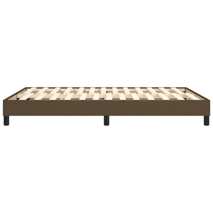 Estrutura de cama com molas 140x190 cm tecido castanho-escuro