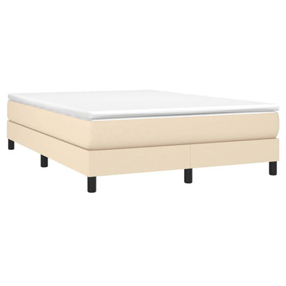 Estrutura de cama 140x190 cm tecido cor creme