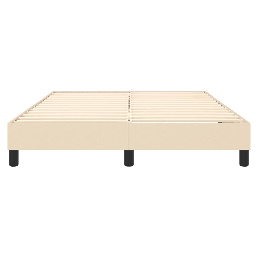 Estrutura de cama 140x190 cm tecido cor creme