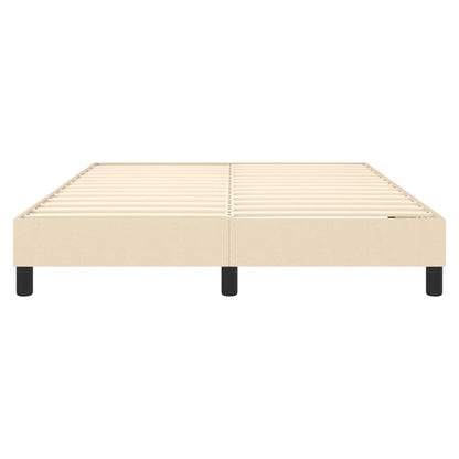 Estrutura de cama 140x190 cm tecido cor creme