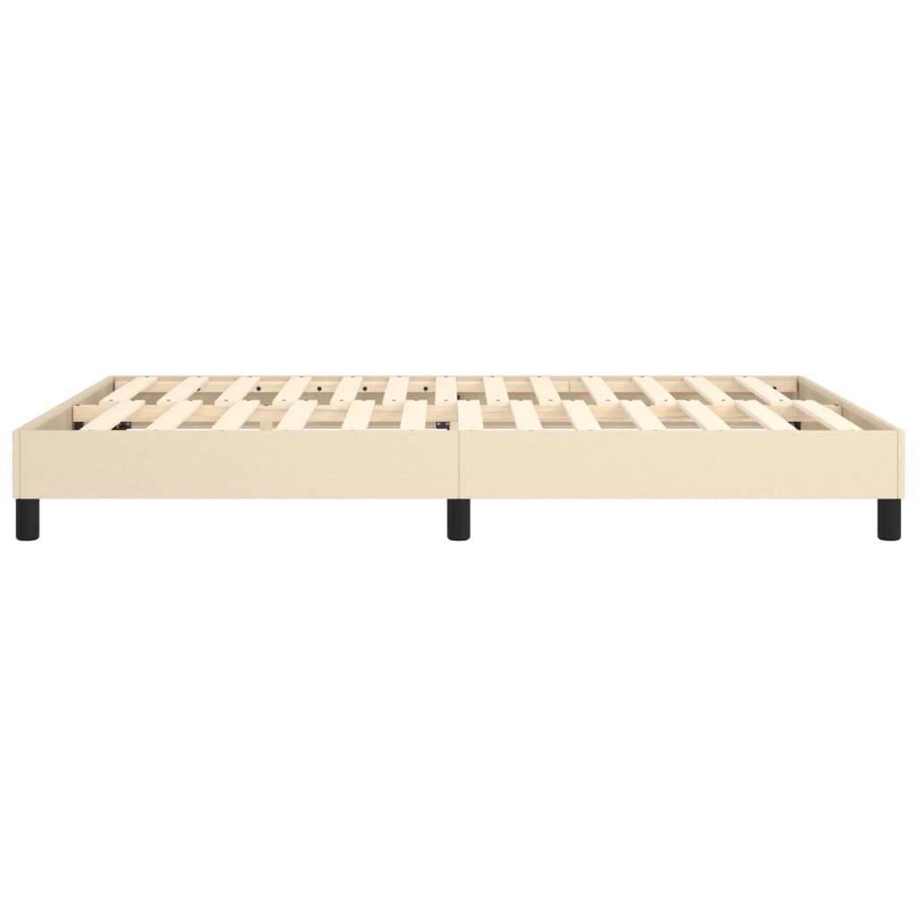 Estrutura de cama 140x190 cm tecido cor creme