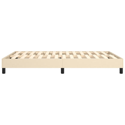 Estrutura de cama 140x190 cm tecido cor creme