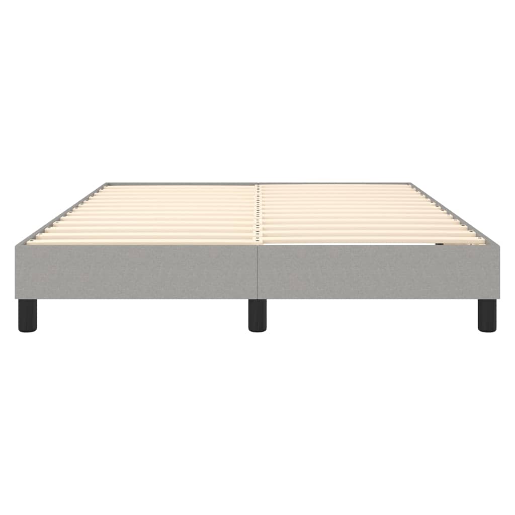 Estrutura de cama 140x200 cm tecido cinza-claro