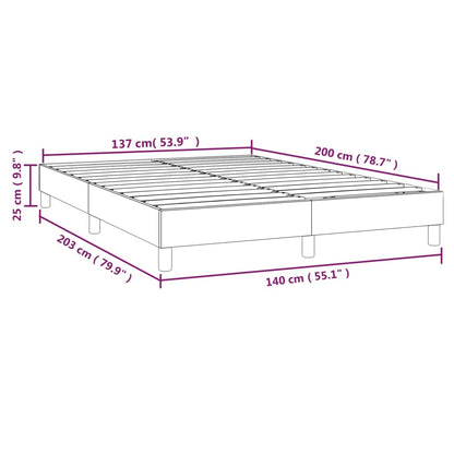 Estrutura de cama 140x200 cm tecido cinza-claro